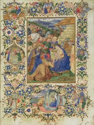 The Adoration of the Magi Surrounded by Medallions Depicting Episodes from the Life of the Virgin and a Prophet